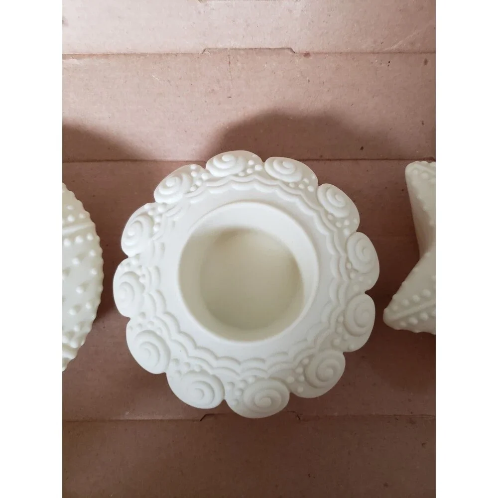 NEW PARTYLITE Sea Drifters P7103 Bisque Shells Votive Candle Holders Tea light